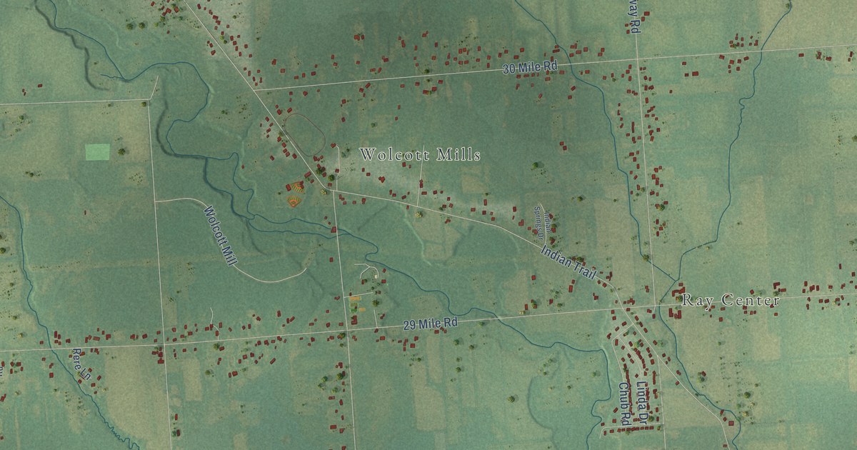 Map of Ray, Michigan in 2026
