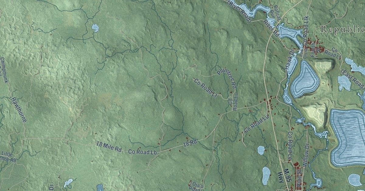 Map of Republic, Michigan in 2026