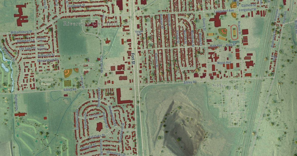 Map of Riverview, Michigan in 2026