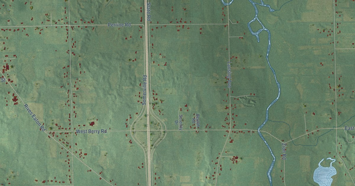 Map of Rives, Michigan in 2026