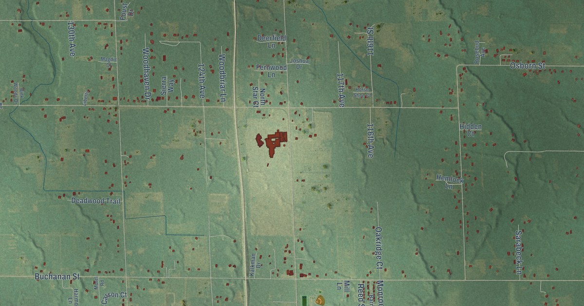 Map of Robinson, Michigan in 2026