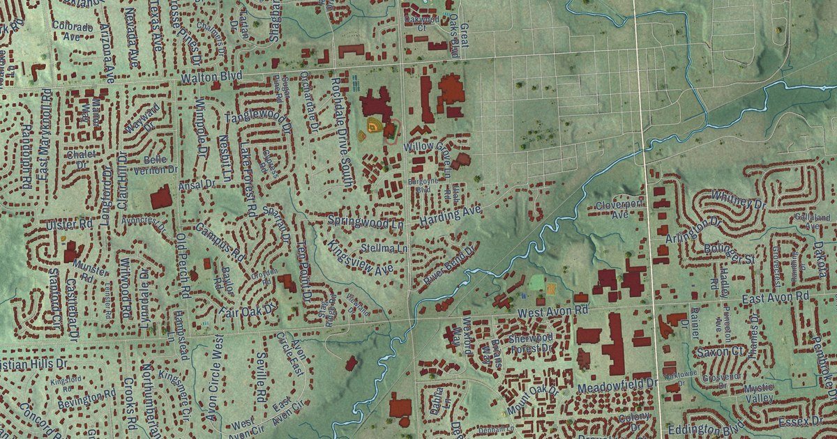 Map of Rochester Hills, Michigan in 2026