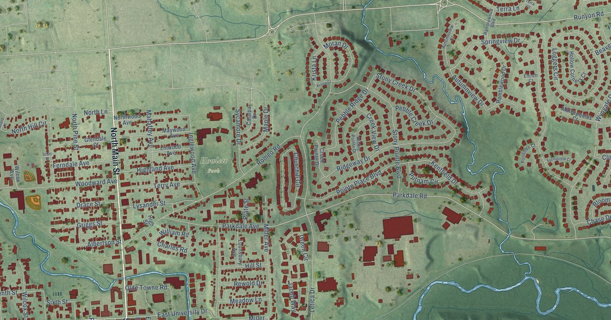 Map of Rochester, Michigan in 2026