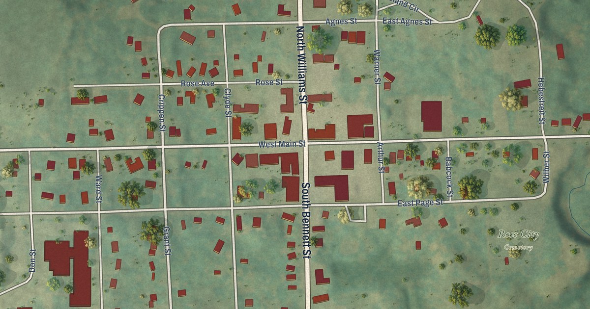 Map of Rose City, Michigan in 2026