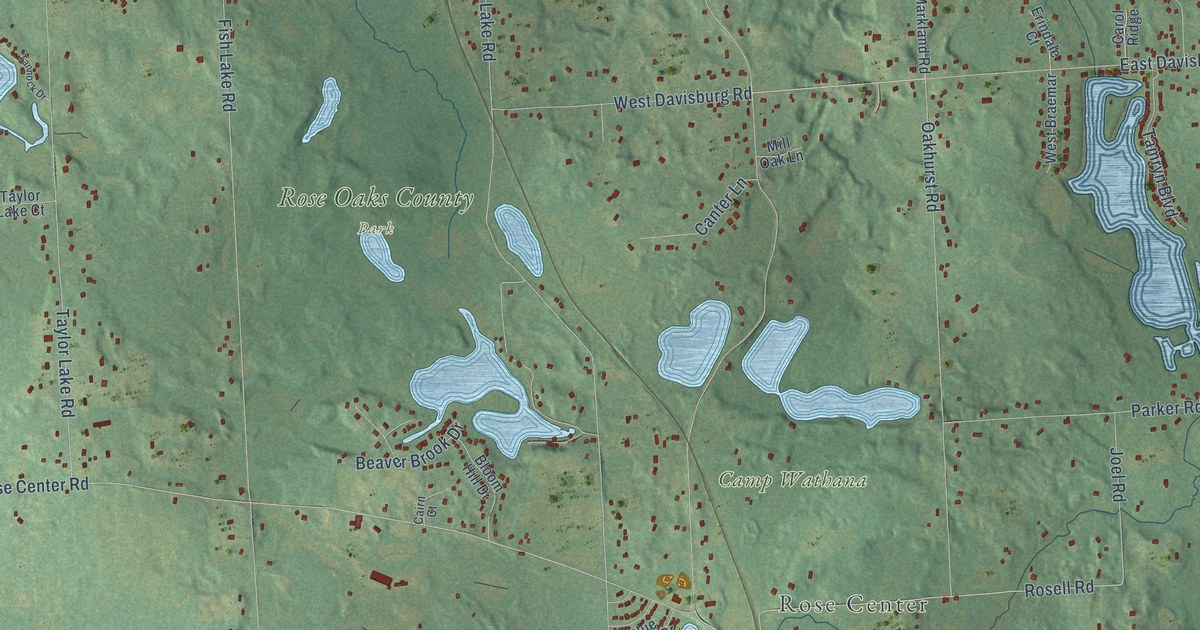 Map of Rose, Oakland County, Michigan in 2026