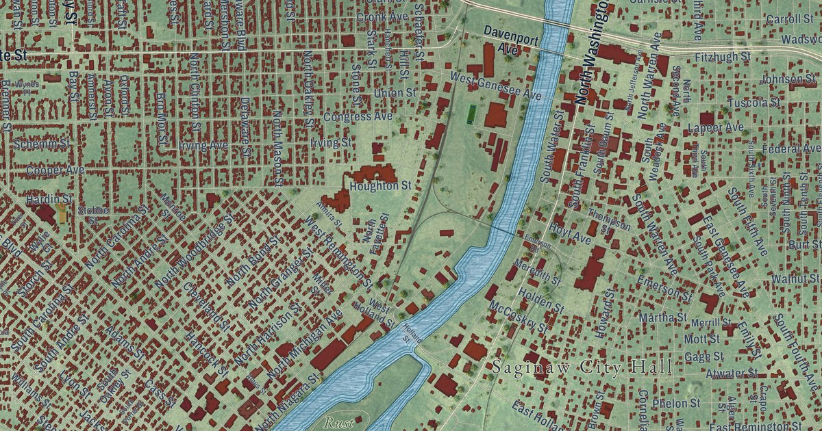Map of Saginaw City, Michigan in 2026