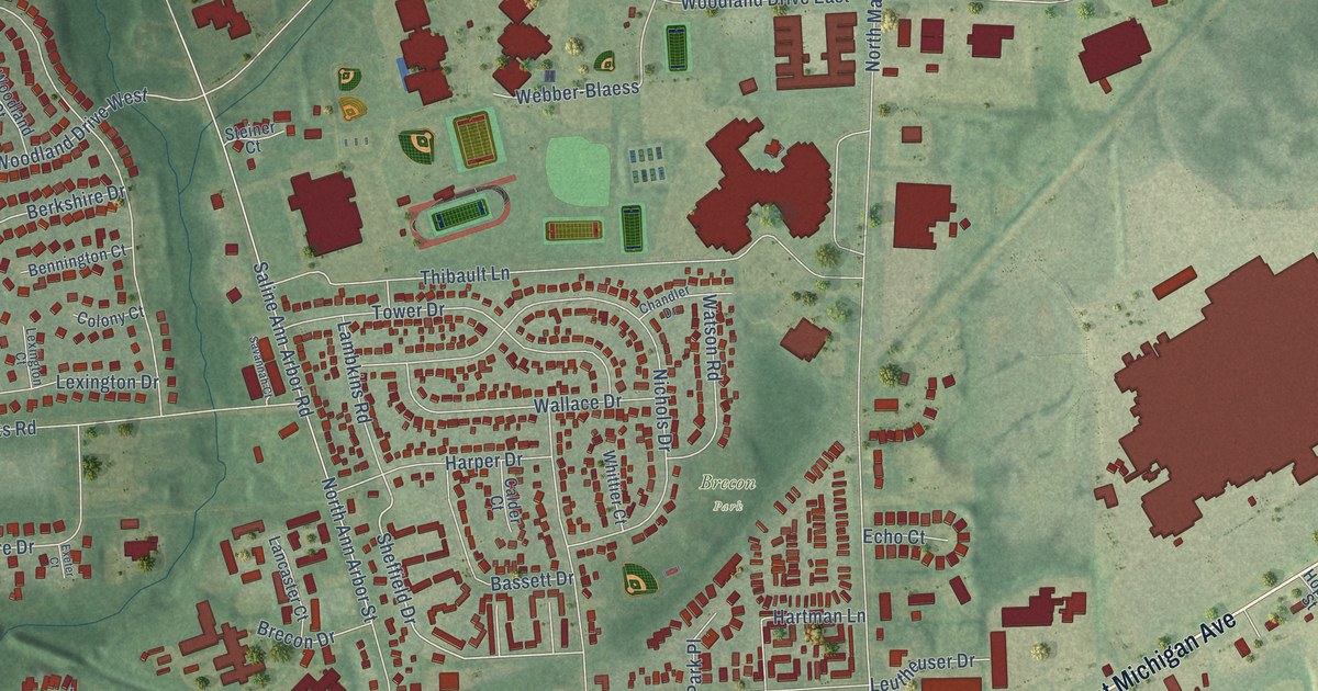 Map of Saline City, Michigan in 2026