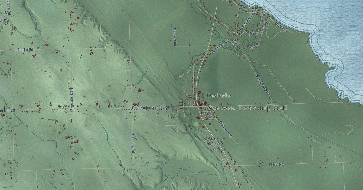 Map of Sanborn, Michigan in 2026