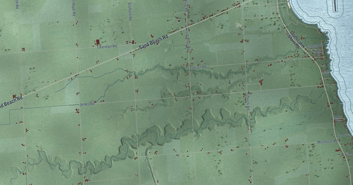 Map of Sand Beach, Michigan in 2026