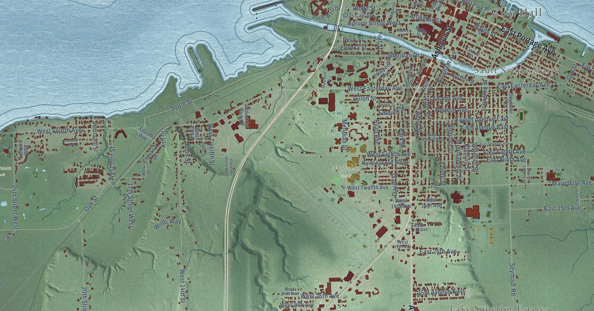 Map of Sault Ste. Marie, Michigan in 2026