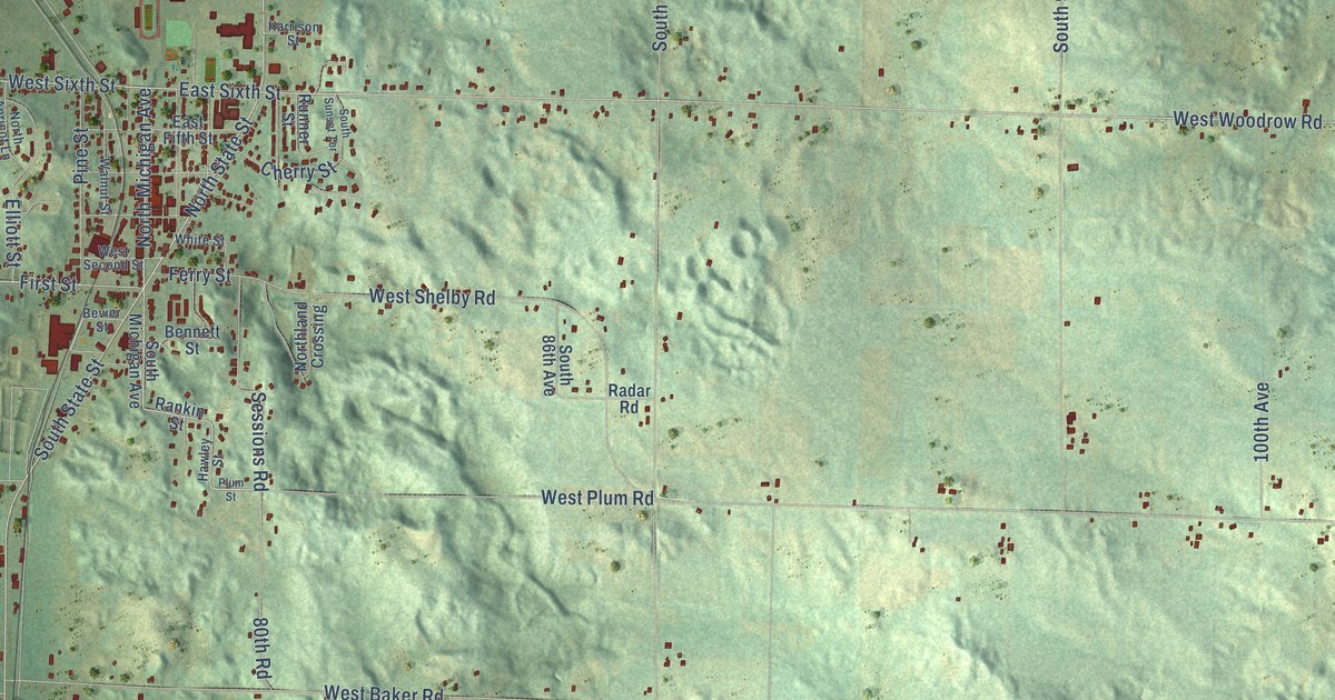 Map of Shelby Municipality, Oceana County, Michigan in 2026