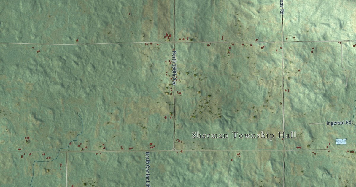 Map of Sherman, Osceola County, Michigan in 2026