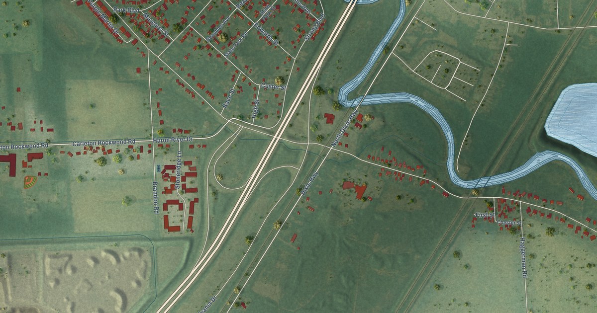 Map of South Rockwood, Michigan in 2026