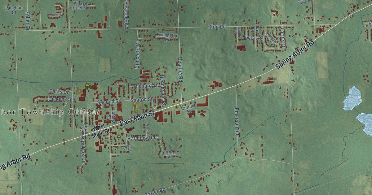 Map of Spring Arbor, Michigan in 2026
