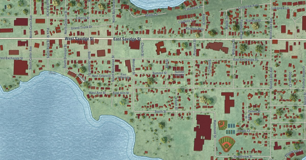 Map of Spring Lake Village, Michigan in 2026