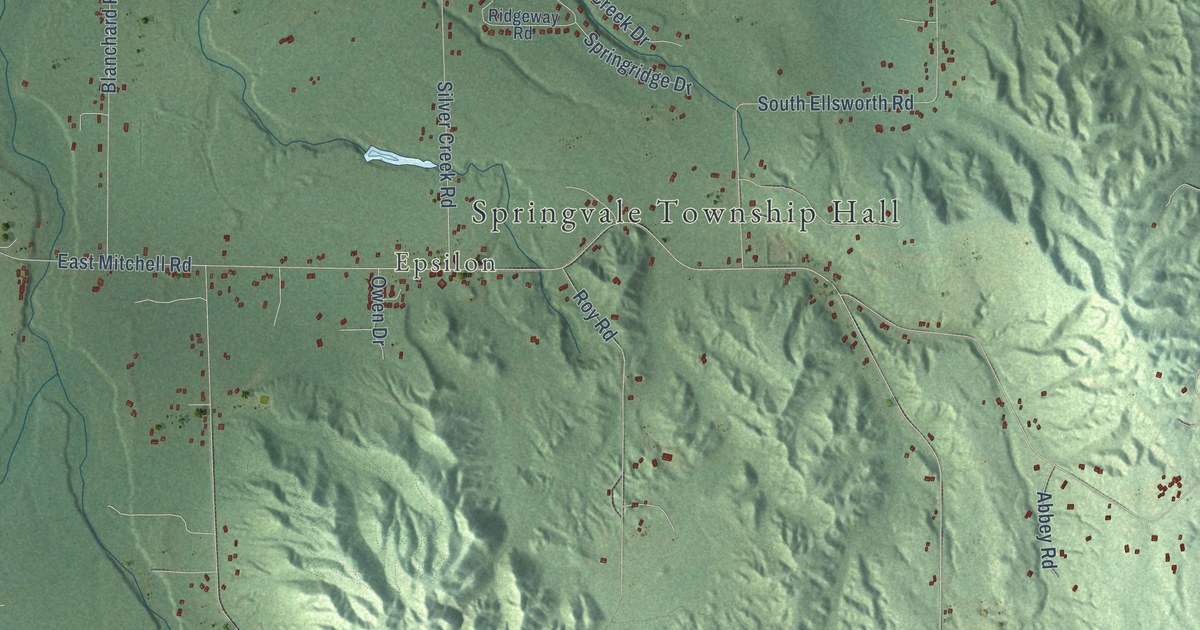 Map of Springvale, Michigan in 2026