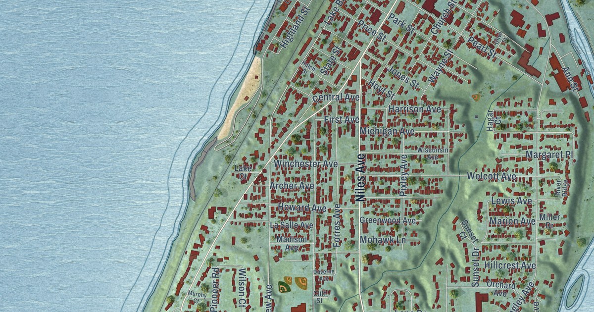 Map of St. Joseph City, Michigan in 2026