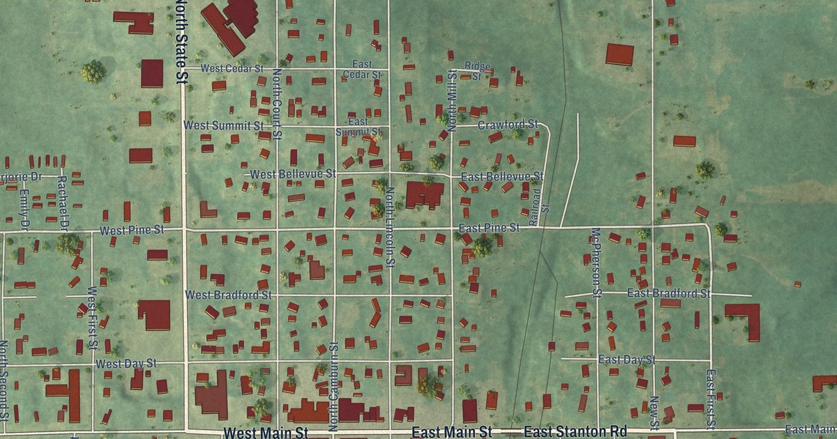 Map of Stanton, Montcalm County, Michigan in 2026