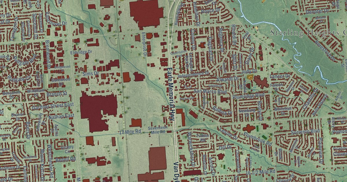Map of Sterling Heights, Michigan in 2026