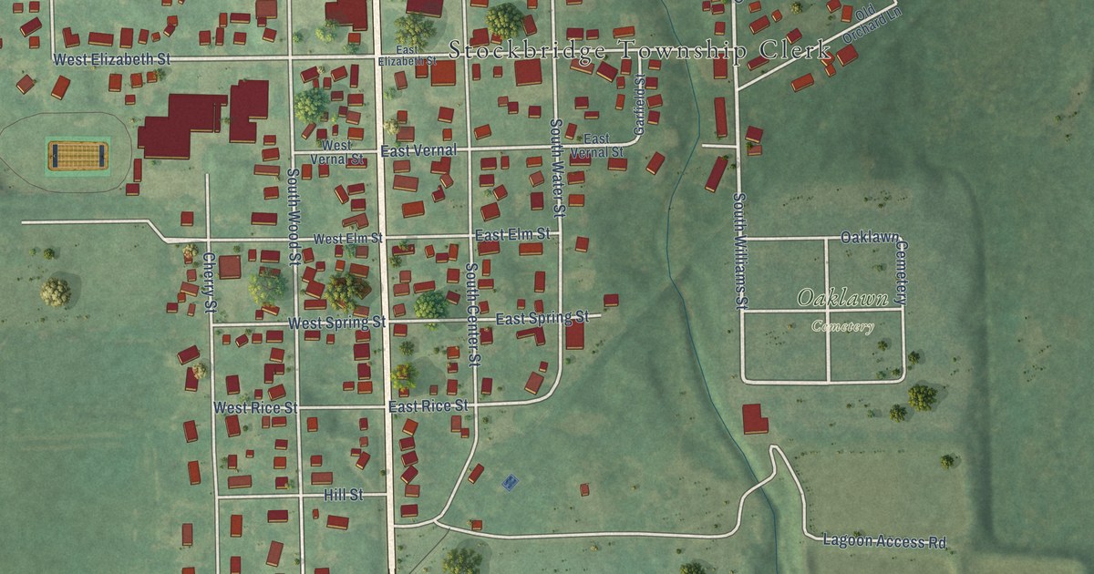 Map of Stockbridge Village, Michigan in 2026