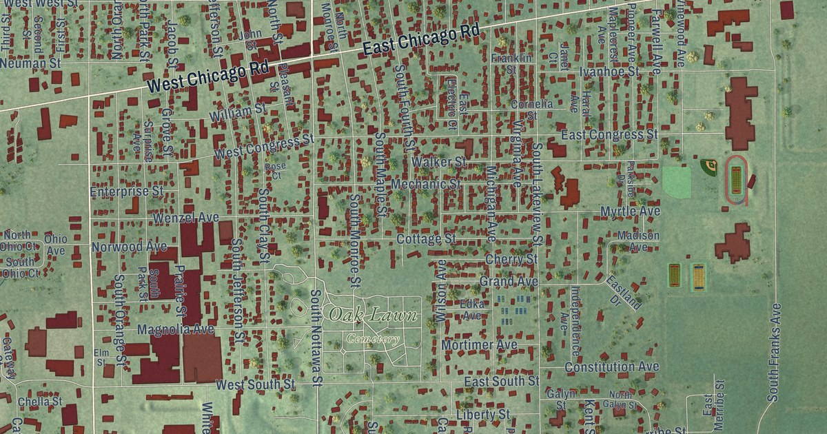 Map of Sturgis City, Michigan in 2026