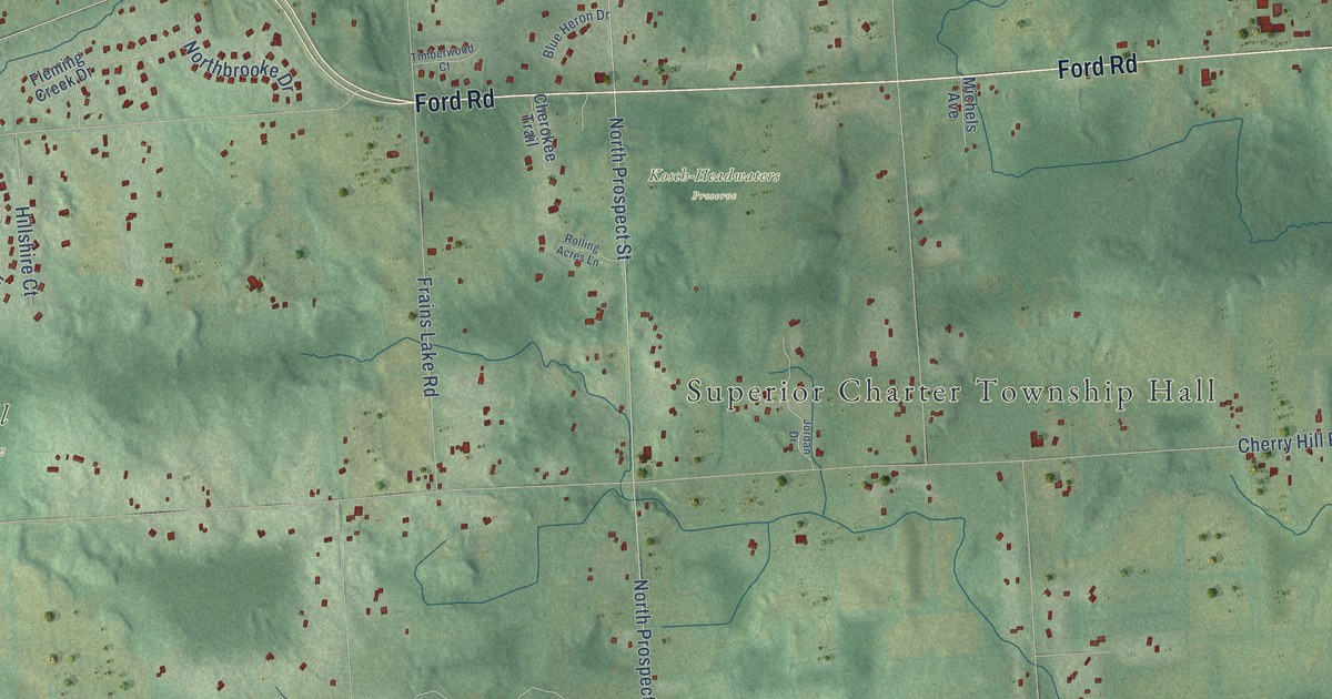 Map of Superior, Washtenaw County, Michigan in 2026