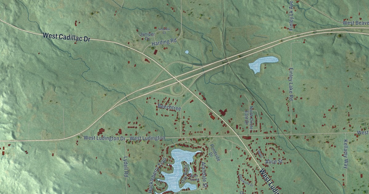 Map of Surrey, Michigan in 2026