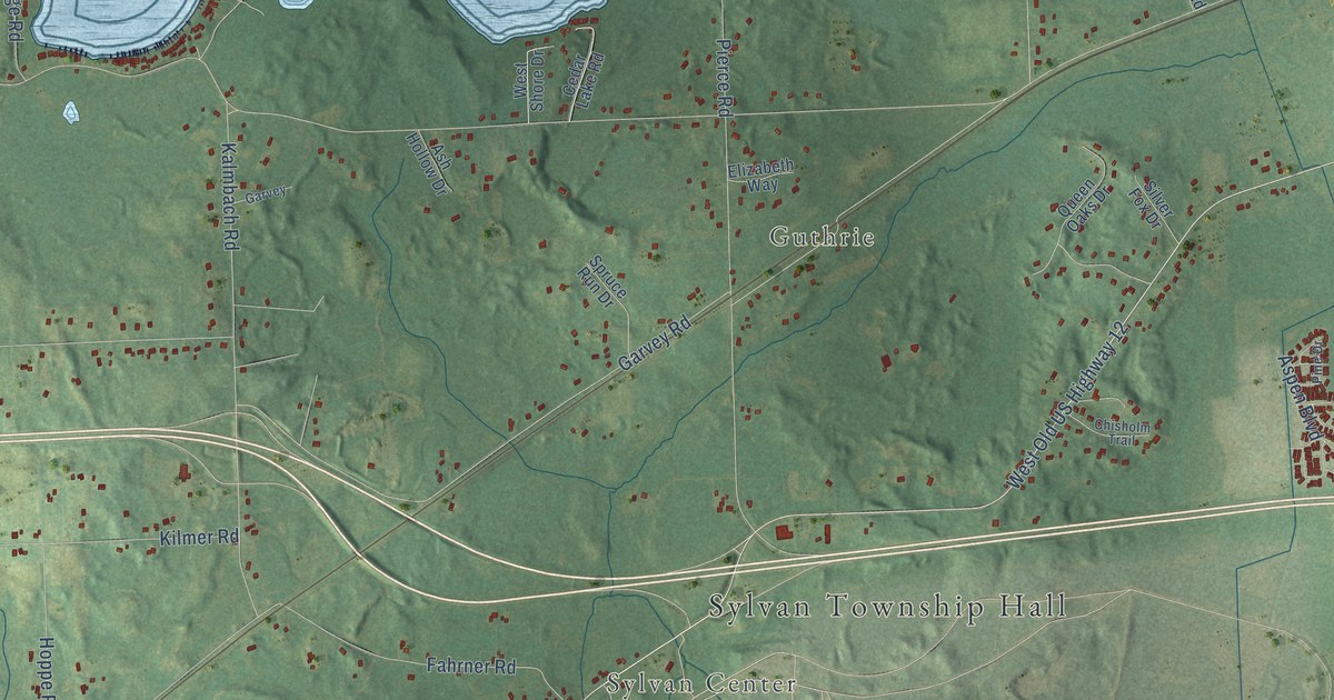Map of Sylvan, Washtenaw County, Michigan in 2026