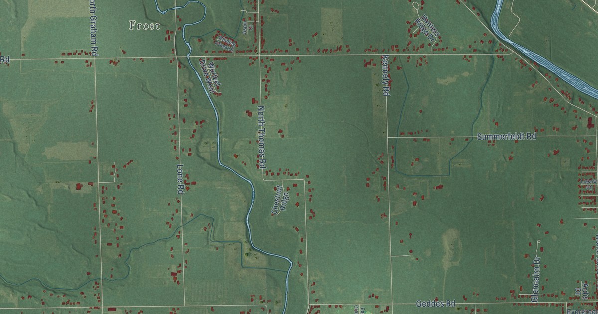 Map of Thomas, Michigan in 2026