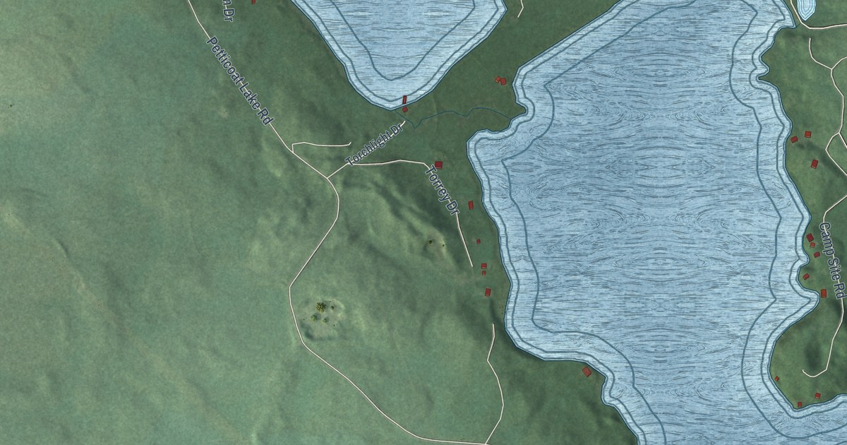 Map of Three Lakes, Michigan in 2026