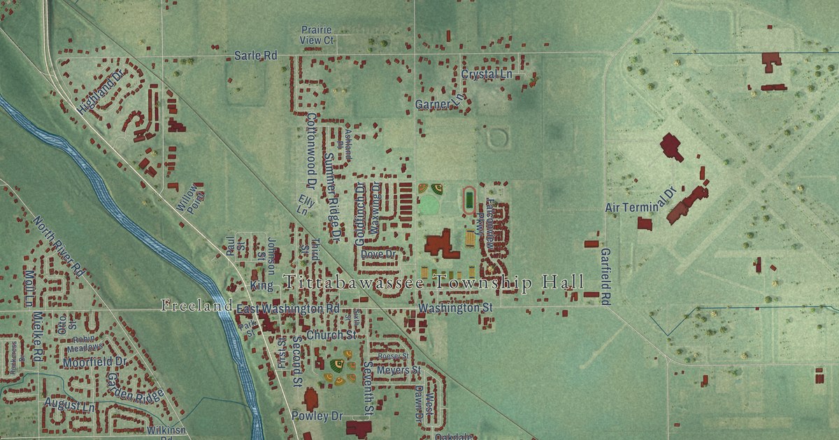 Map of Tittabawassee, Michigan in 2026