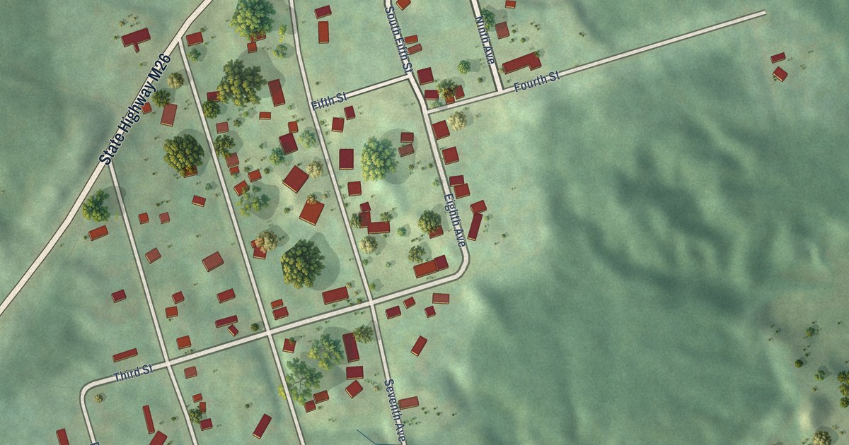 Map of Trimountain, Michigan in 2026