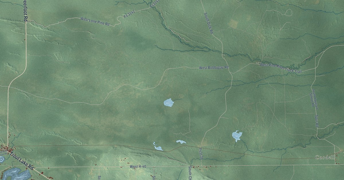 Map of Trout Lake, Michigan in 2026