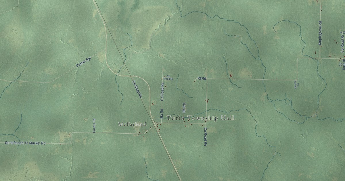 Map of Turin, Michigan in 2026