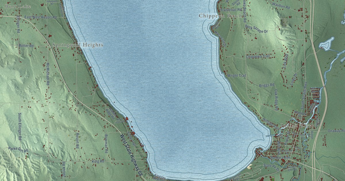 Map of Tuscarora, Michigan in 2026