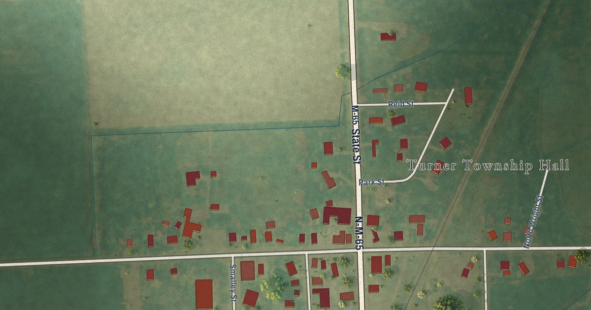 Map of Twining, Michigan in 2026