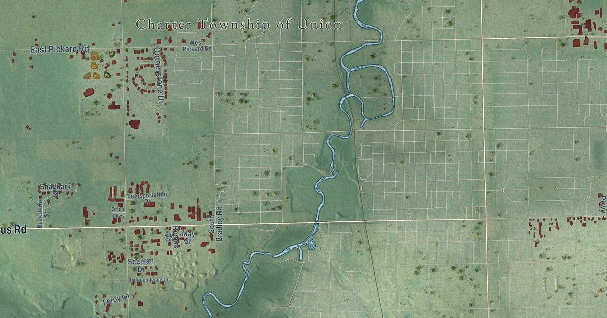 Map of Union, Isabella County, Michigan in 2026