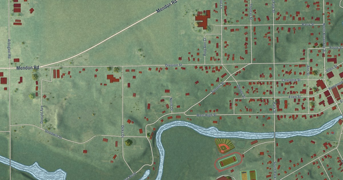 Map of Union City, Michigan in 2026