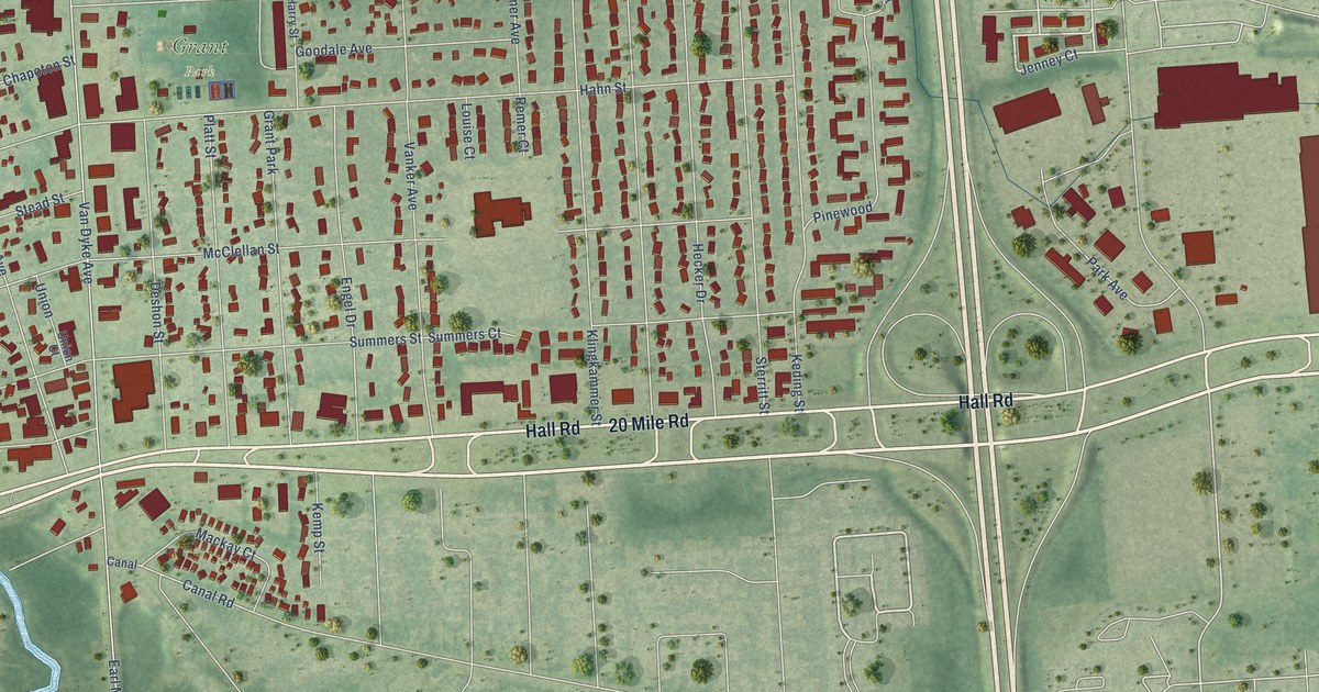 Map of Utica, Michigan in 2026