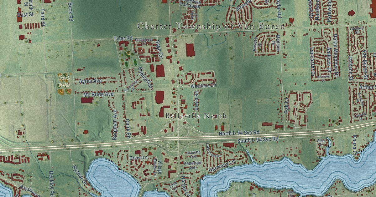 Map of Van Buren, Michigan in 2026