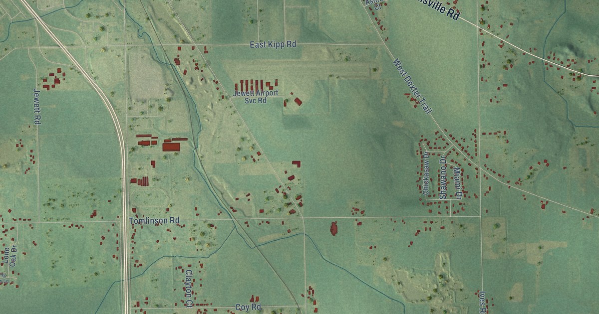 Map of Vevay, Michigan in 2026
