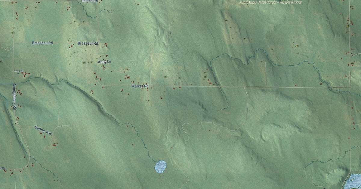 Map of Walker, Cheboygan County, Michigan in 2026