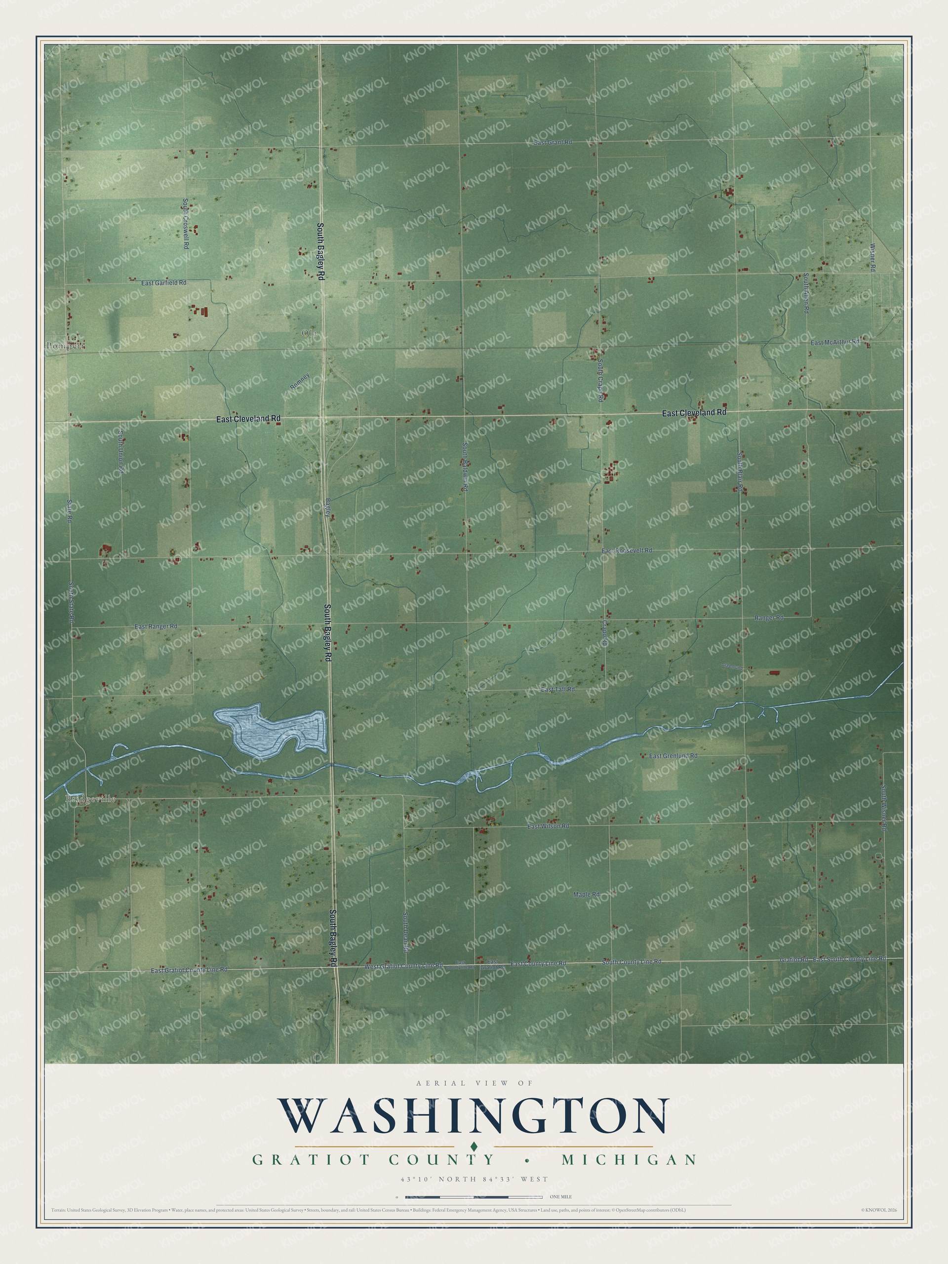 Watermarked full-map preview of Washington, Michigan