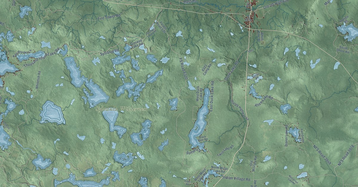 Map of Watersmeet, Michigan in 2026