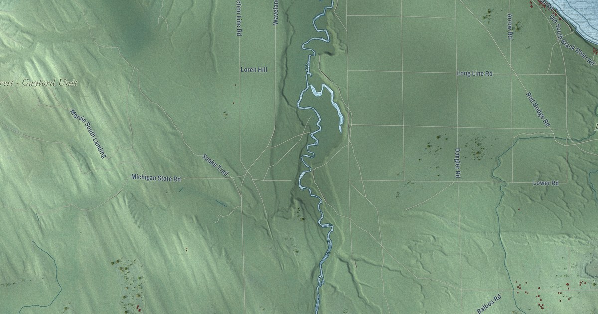 Map of Waverly, Cheboygan County, Michigan in 2026