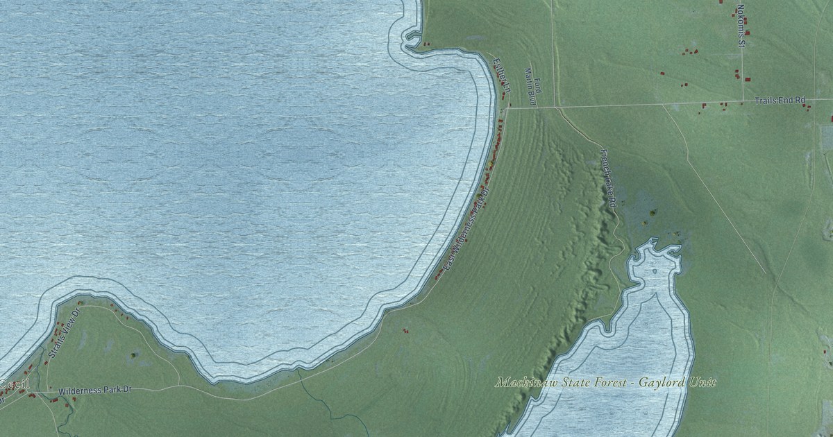 Map of Wawatam, Michigan in 2026