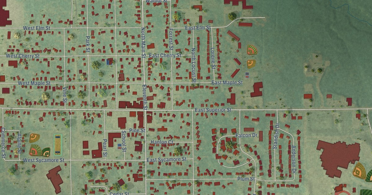 Map of Wayland City, Michigan in 2026