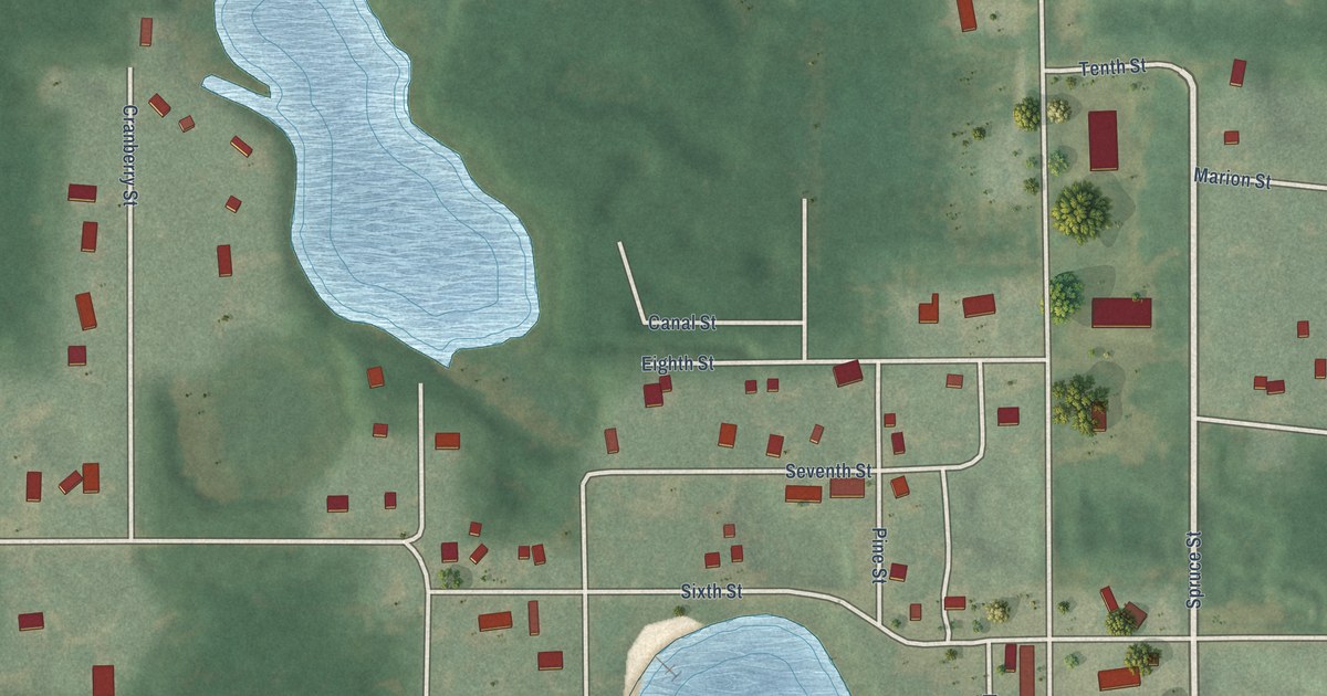 Map of Wellston, Michigan in 2026