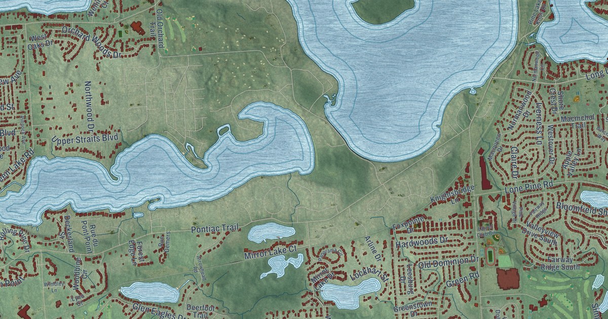 Map of West Bloomfield, Michigan in 2026