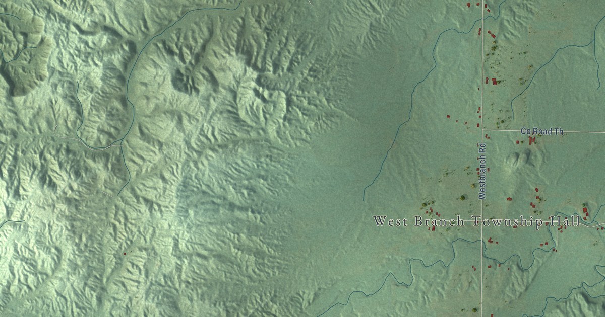 Map of West Branch, Marquette County, Michigan in 2026